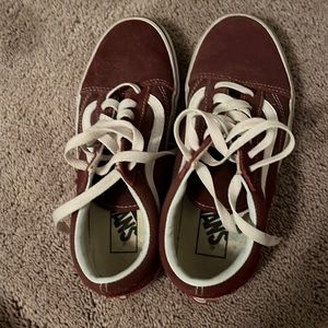 Maroon/dark red vans size 6.5 womens